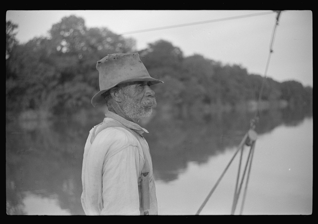 Old cable ferry between Camden and Gee's Bend