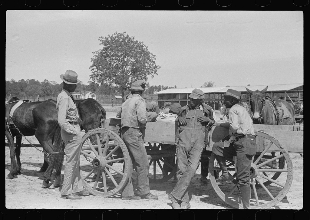Outside the cooperative store on Saturday morning